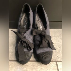 Pedro Garcia midnight blue satin heels - size 36